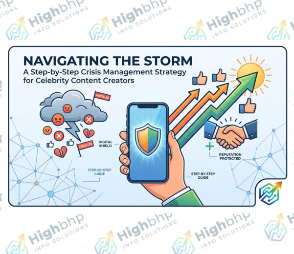 "Navigating the Storm: A Step-by-Step Crisis Management Strategy for Celebrity Content Creators" - A detail guide by HighBhp Info Slolutions, a complete 360° IT Services & Digital marketing company in Kolkata, India